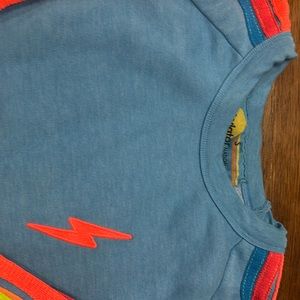 light blue aviator nations cropped sweater